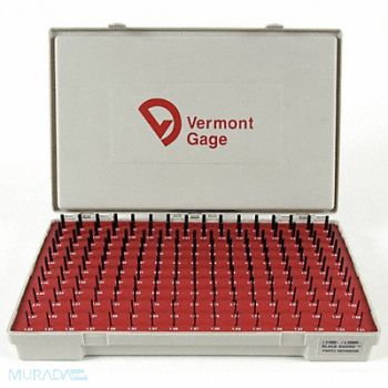 VERMONT GAGE Black Ox-Coated Pin Gauge Set Metric, 5VUF2