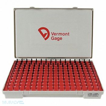 VERMONT GAGE Black Ox-Coated Pin Gauge Set Metric, 5VUF5