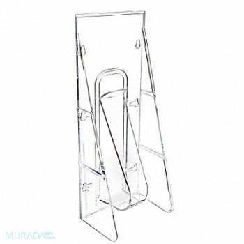 DEFLECTO Leaflet Holder 1 Compartment Clear, 5VXX8
