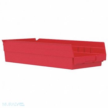 AKRO-MILS F8876 Shelf Bin Red Indstr Grd Poly 4 in, 5W220