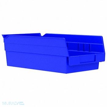 AKRO-MILS F8464 Shelf Bin Blue Indstr Grd Poly 4 in, 5W841