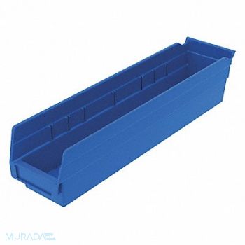 AKRO-MILS F8462 Shelf Bin Blue Indstr Grd Poly 4 in, 5W844