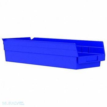 AKRO-MILS F8476 Shelf Bin Blue Indstr Grd Poly 4 in, 5W845