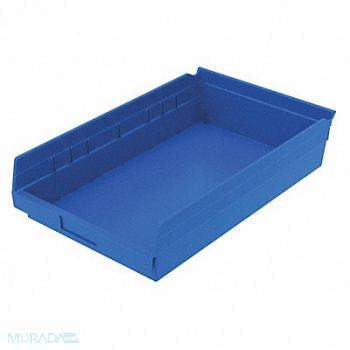 AKRO-MILS F8873 Shelf Bin Blue Indstr Grd Poly 4 in, 5W847