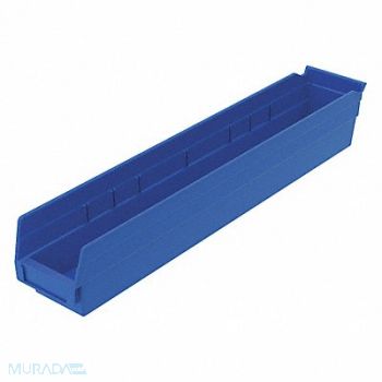 AKRO-MILS F8872 Shelf Bin Blue Indstr Grd Poly 4 in, 5W848