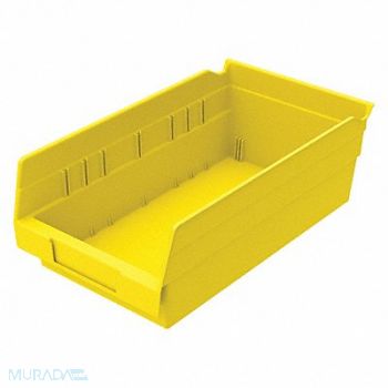 GRAINGER APPROVED Shelf Bin Yellow Indstr Grd Poly 4 in, 48WG80
