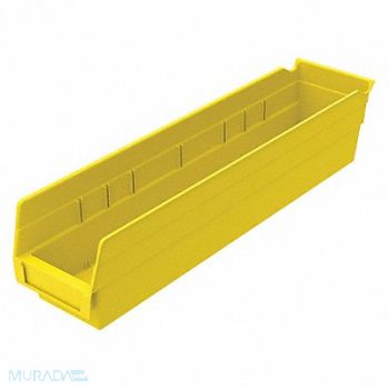AKRO-MILS F8462 Shelf Bin Yellow Indstr Grd Poly 4 in, 5W857