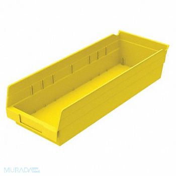 GRAINGER APPROVED Shelf Bin Yellow Indstr Grd Poly 4 in, 48WG85