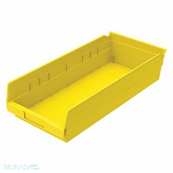 GRAINGER APPROVED Shelf Bin Yellow Indstr Grd Poly 4 in, 48WG95