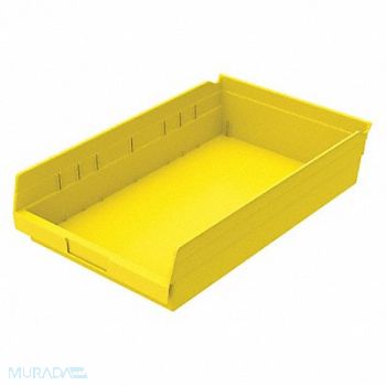 AKRO-MILS F8873 Shelf Bin Yellow Indstr Grd Poly 4 in, 5W860