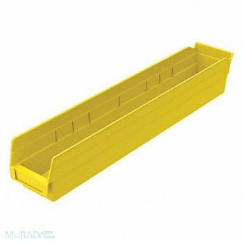 GRAINGER APPROVED Shelf Bin Yellow Indstr Grd Poly 4 in, 48WG70