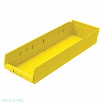 GRAINGER APPROVED Shelf Bin Yellow Indstr Grd Poly 4 in, 48WH21