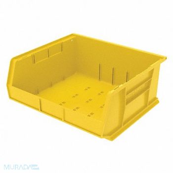 AKRO-MILS F8696 Hang and Stack Bin Yellow Plastic 7 in, 5W875