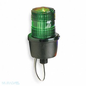 FEDERAL SIGNAL Low Profile Warning Light Strobe Green, 5WF90