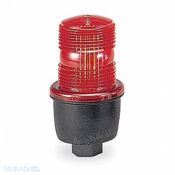 FEDERAL SIGNAL Low Profile Warning Light Strobe Red, 5WF93