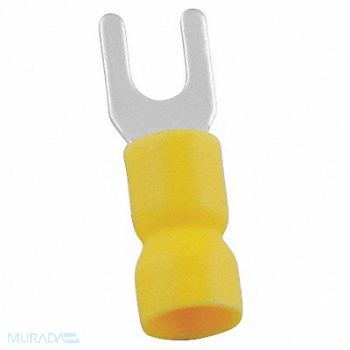 POWER FIRST Fork Terminal Tin Copper Yellow PK50, 5WHF9