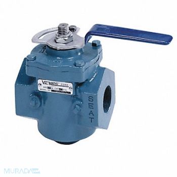 VAL-MATIC Plug Valve 2 Lever Operated CI, 5WMD0