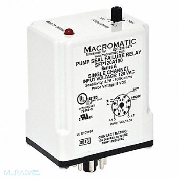 MACROMATIC Pump Seal Failure Relay 120VAC, 5WMJ7
