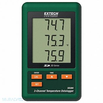 EXTECH 3-Channel Temperature Datalogger, 6RGN8