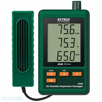 EXTECH CO2 Humidity Temp Datalogger 4000ppm CO2, 5WYW1