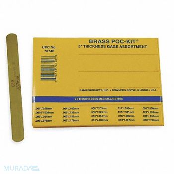 PRECISION BRAND Feeler Gauge Set Dimension Type /Metric, 5XB99