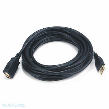 MONOPRICE USB 2.0 Extension Cable 15 ft.L Black, 5XGC0