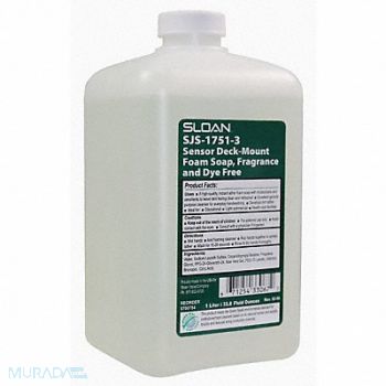 SLOAN Foam Hand Soap 1000mL Unscented PK6, 5XTH7