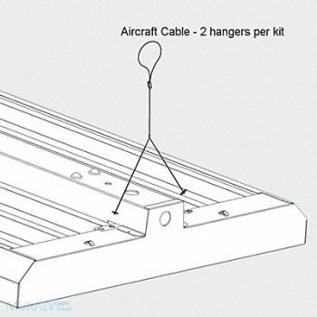 METAL OPTICS AircraftCableHangKit FFB FGB 10ftL 1/4 W, 5YA13
