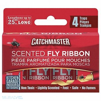 CATCHMASTER Fly Trap 25 in L 1-1/2 in W PK4, 5YAY4