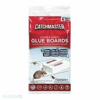 CATCHMASTER Glue Trap 8-1/2 in L 5-1/4 in W PK4, 5YAY5