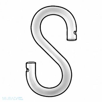 GRAINGER APPROVED S Hook 1/2 in Opening 3-1/2 in PK5, 2ZDL6