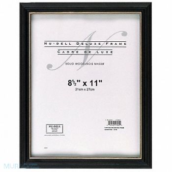 NUDELL Deluxe Document Frame 8.5x11 Black, 5YGE1