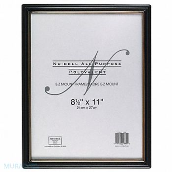 NUDELL E-Z Mount Frame 8.5x11 Black PK18, 5YGE4