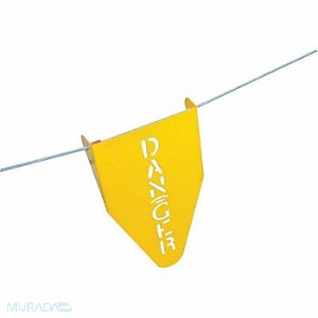 GUARDIAN Stamped Steel Warning Flag 11-1/2 in H, 5YGF6