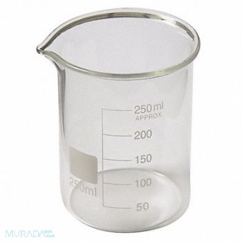 LAB SAFETY SUPPLY Beaker Tall Form 2000mL Non-Sterile PK4, 5YHA9