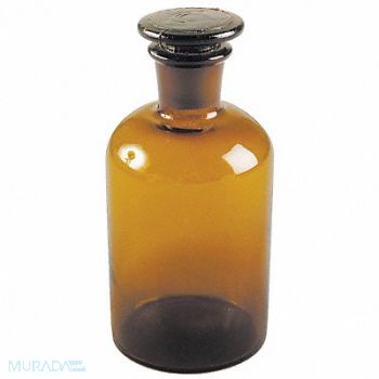 LAB SAFETY SUPPLY Reagent Bottle 500mL Glass Narrow PK6, 5YHG6