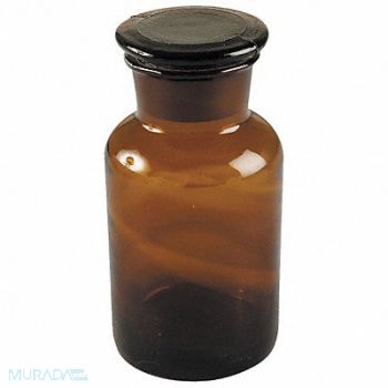 LAB SAFETY SUPPLY Reagent Bottle 60mL Glass Wide PK8, 5YHJ0
