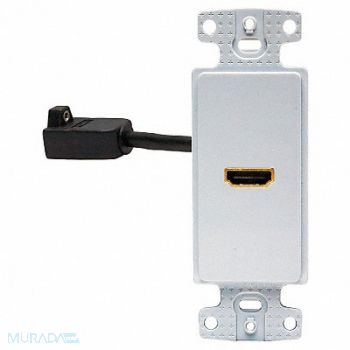 HUBBELL WIRING DEVICE-KELLEMS Video Wall Plate and Jack HDMI White, 5YLX7