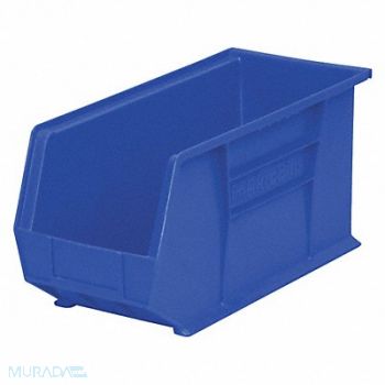 AKRO-MILS F8694 Hang and Stack Bin Blue Plastic 9 in, 5YM91