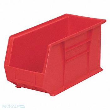 AKRO-MILS F8694 Hang and Stack Bin Red Plastic 9 in, 5YM92