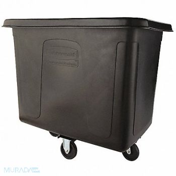 RUBBERMAID COMMERCIAL PRODUCTS Cube Truck HDPE Black 14.0 cu ft., 5Z205