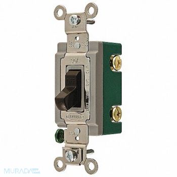 HUBBELL Wall Swtch 2-Pole 120/277V 30A Brn Toggl, 5Z807