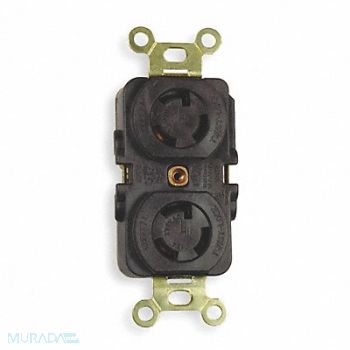 HUBBELL Lck Recept 15 A Gray Steel L7-15R 1Gng, 5Z899