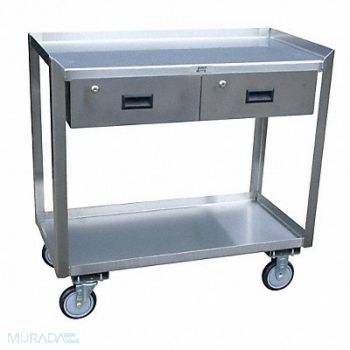 JAMCO Mobile Workstation SS 36 L 18 W 2 Shelf, 5ZGK1