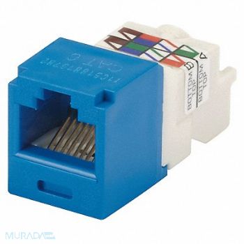 PANDUIT Jack Mini Com Cat 6 Blue, 5ZVX0