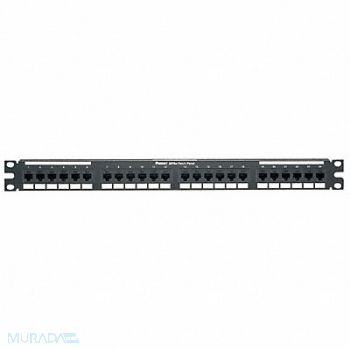 PANDUIT Patch Panel Cat 6 Rack Mt 24 Port, 5ZVX6