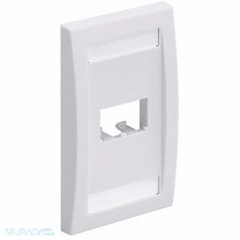 PANDUIT Wall Plate Single Gang 2 Ports White, 5ZVZ9