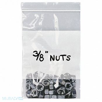 GRAINGER APPROVED Reclosable Poly Bag Standard PK100, 5ZW45