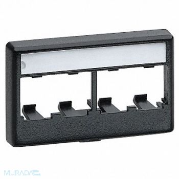 PANDUIT Wall Plate Furniture 4Ports Black, 5ZWA6