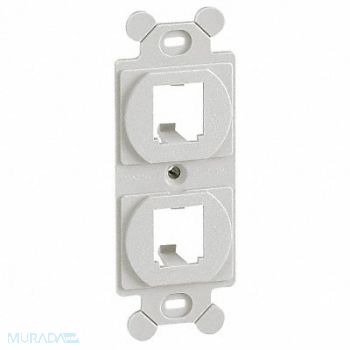 PANDUIT 106 Module Frame Mini Com 2 Port White, 5ZWA9